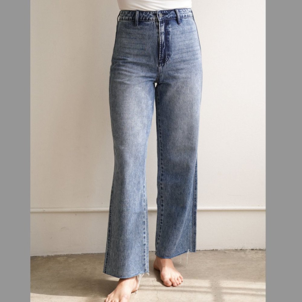 Carly Jean Los Angeles Jaymee Vintage Wide Leg Jeans Size 7